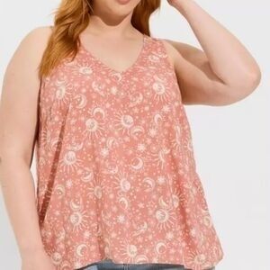 Torrid Pink Celestial Print Tank Top